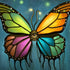 Bright Colored Watching Butterfly